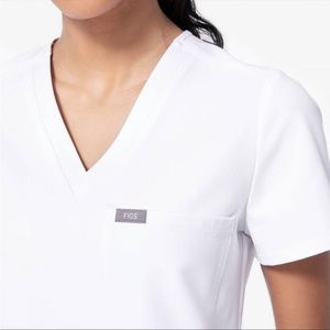 Figs Catarina Optic White Scrub Top XXL
